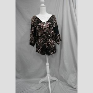 Angie Small Patterned Boho Romper